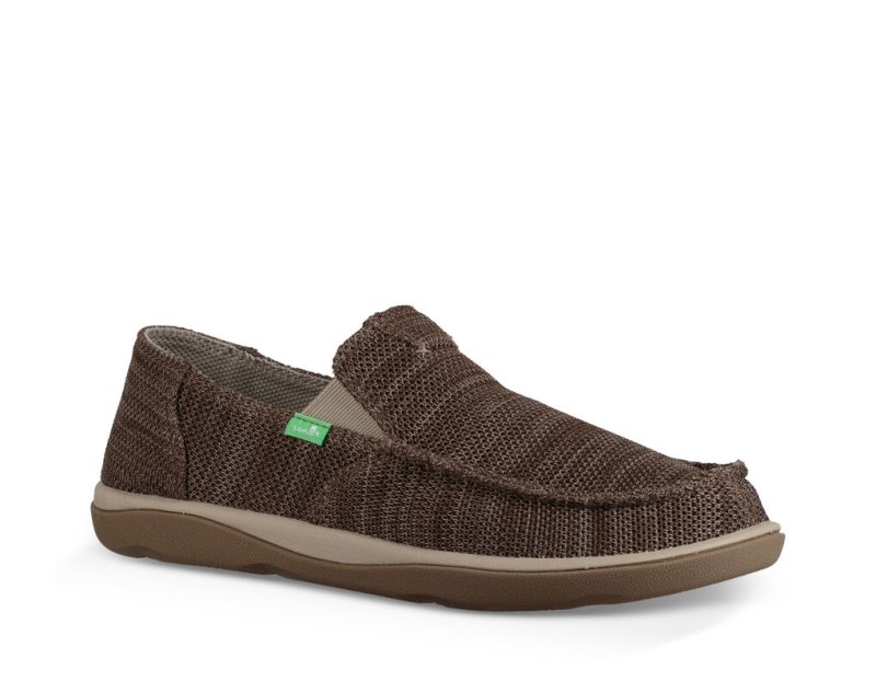 Chaussures Sanuk Mesh Vagabond Tripper Homme - Kaki CVPRDQ634